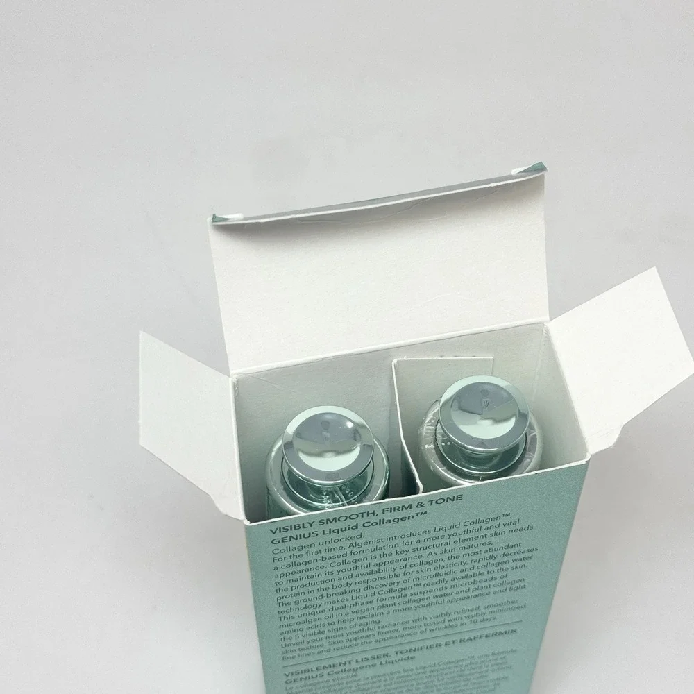 Algenist Genius Liquid Collagen Duo 1 Fl Oz New Sealed Set Smooth Firm Tone